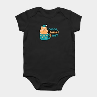 Cocoa, blanket & me? | Christmas Kitty Design Baby Bodysuit